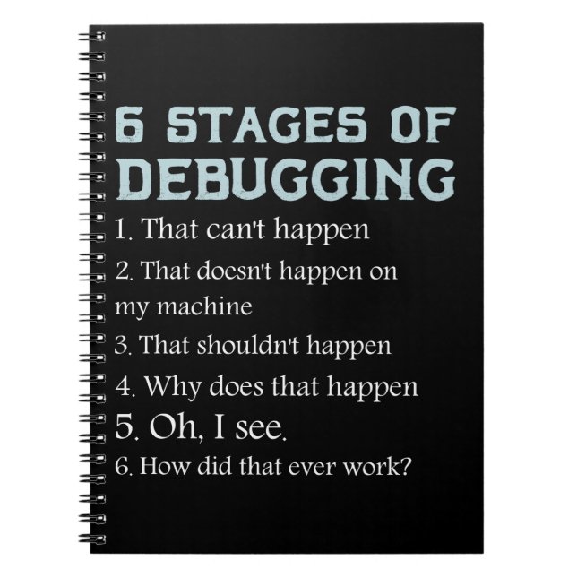 Cuaderno Regalo para codificar Depurar programador de cienc (Frente)