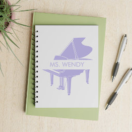 Cuaderno Regalo para el maestro de piano de gran piano