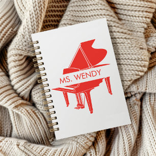 Cuaderno Regalo para el maestro de piano de gran piano
