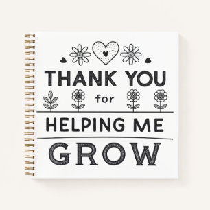 Cuaderno Regalo para el Maestro por Ayudarme a Crecer
