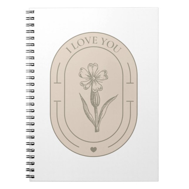 Cuaderno Regalo para esposa - te amo - Jardín Botánico (Frente)