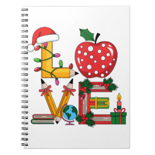 Cuaderno Regalo para maestros Lápiz de amor Manzanas Libr