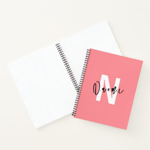 Cuaderno Regalo para niñas – Nombre de letra N personalizad