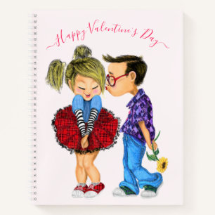 Cuaderno Regalo para portátil el día de San Valentín con pa