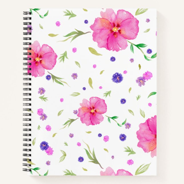Cuaderno Regalo para portátiles con flores acuáticas para p (Anverso)