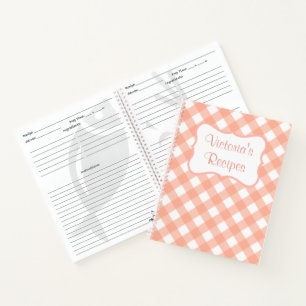 Cuaderno Regalo para portátiles de cocina con receta person