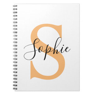 Cuaderno Regalo personalizado con nombre de letra elegante