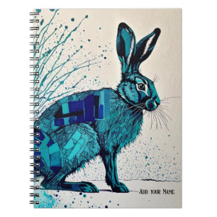 Cuaderno REGALO PERSONALIZADO - Cubierta azul abstracta C