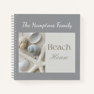 Cuaderno Regalo Personalizado de Conchas Marinas Costeras p