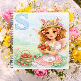 Cuaderno Regalo Personalizado de Fresa para Niñas