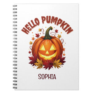 Cuaderno Regalo personalizado de Halloween 'Hola Calabaza' 