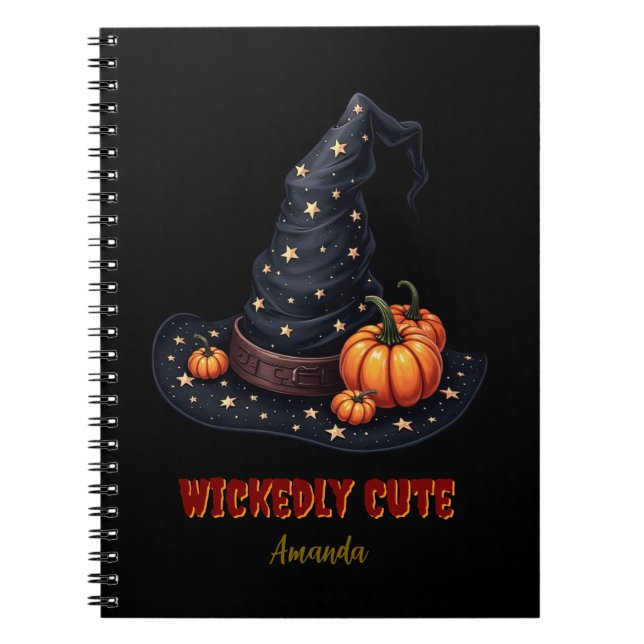 Cuaderno Regalo personalizado de Halloween malvadamente lin (Frente)