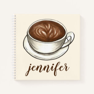 Cuaderno Regalo personalizado de la copa de café Lover Latt