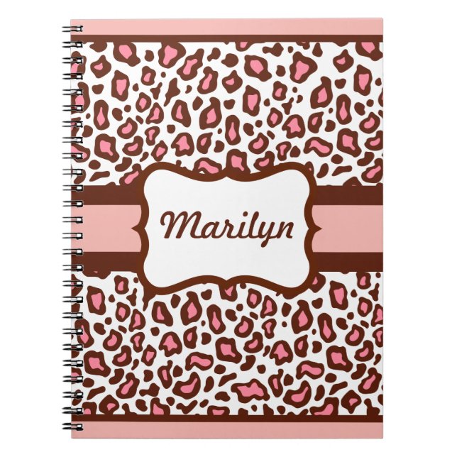 Cuaderno Regalo personalizado de un diario de un leopardo r (Frente)
