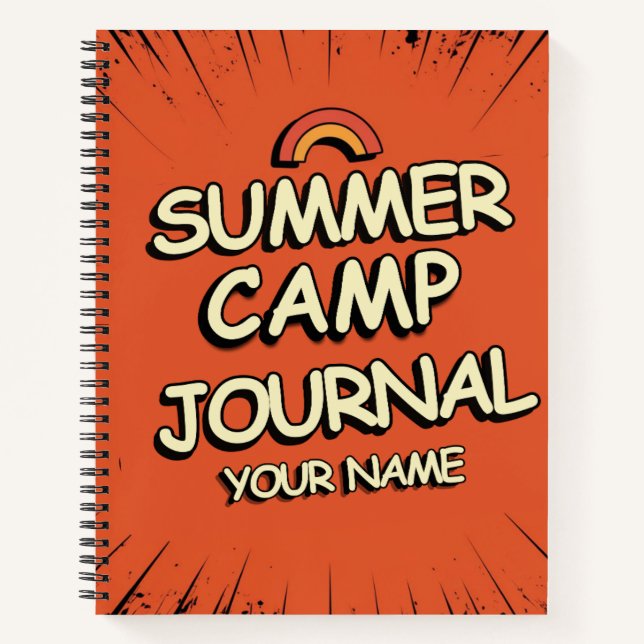 Cuaderno Regalo personalizado del Campamento de Verano en n (Anverso)