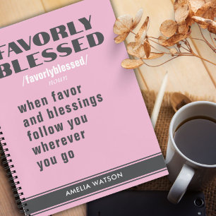 Cuaderno Regalo personalizado para la motivación rosa de la