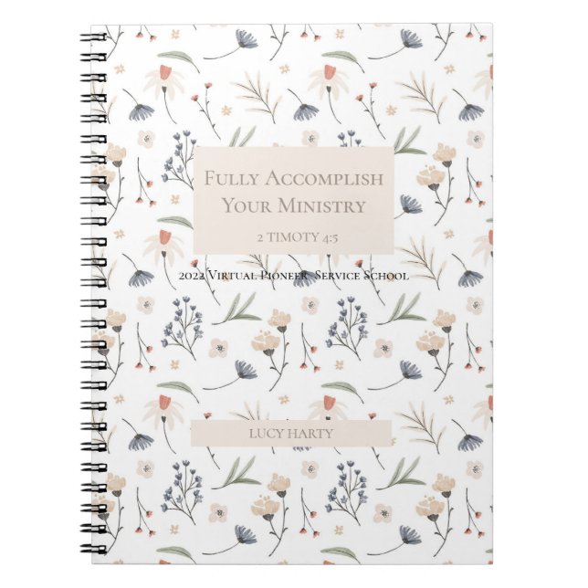 Cuaderno Regalo personalizado para las hermanas pioneras de (Frente)