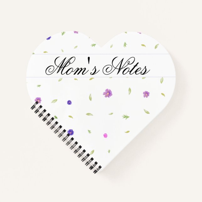 Cuaderno Regalo personalizado para portátiles florales para (Anverso)