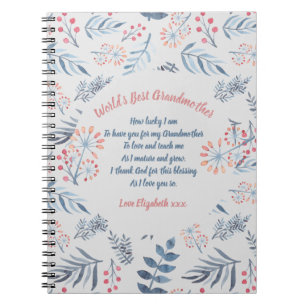 Cuaderno REGALO - Poemas de la abuela de los nietos - PERSO
