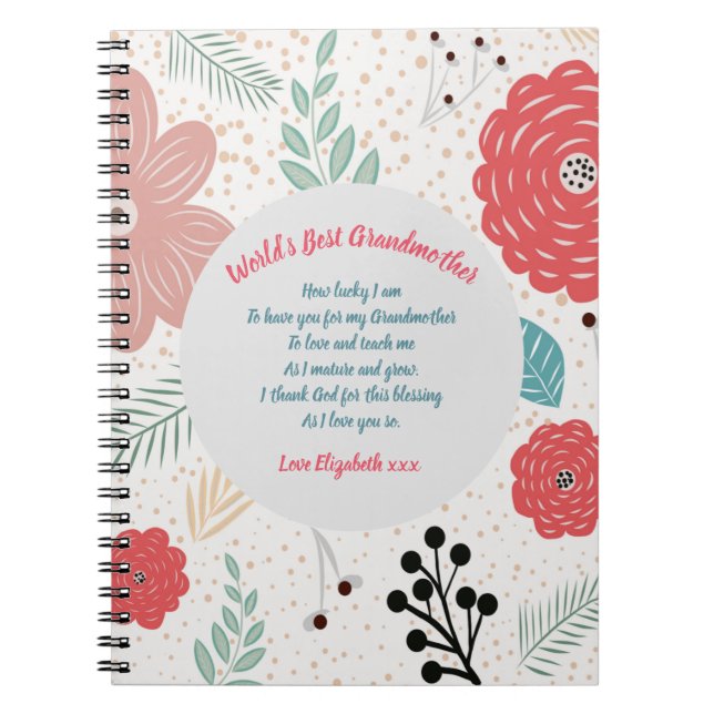 Cuaderno REGALO - Poemas de la abuela de los nietos - PERSO (Frente)