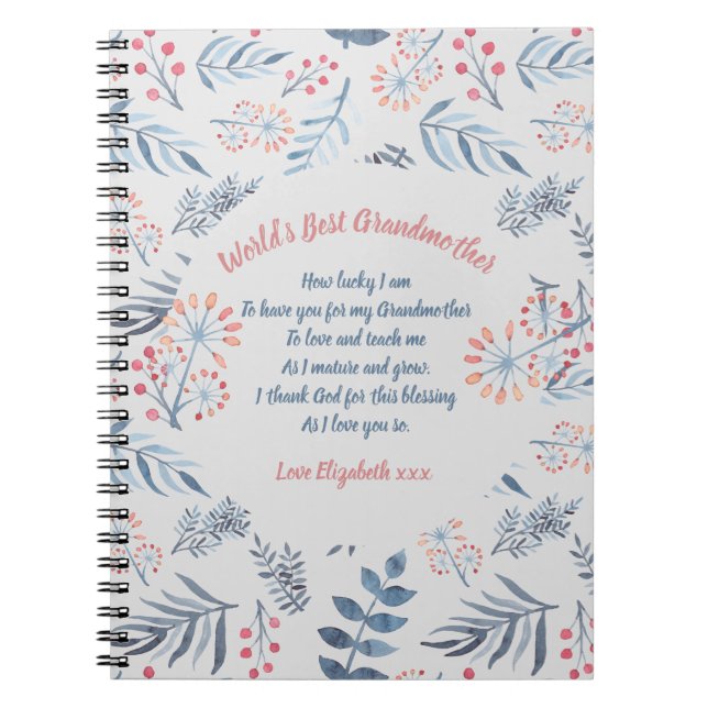 Cuaderno REGALO - Poemas de los Nietos para la Abuela - PER (Frente)