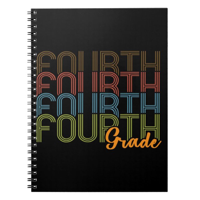 Cuaderno Regalo Retro Cuarto Grado | Escuela Cuarta Grado (Frente)