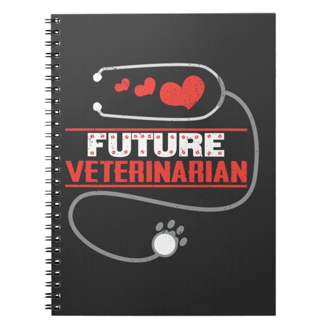 Cuaderno Regalo veterinario futuro del estudiante de la (Frente)