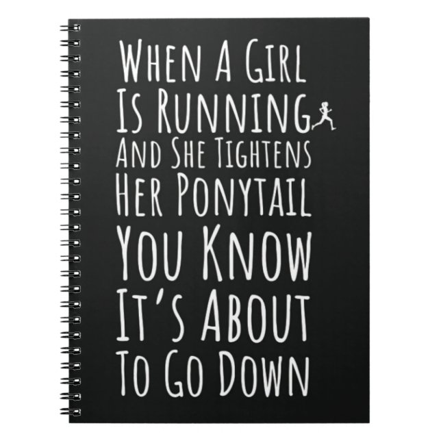 Cuaderno Regalos Corriendo Para Niñas Para Ella Mujer Corre (Frente)