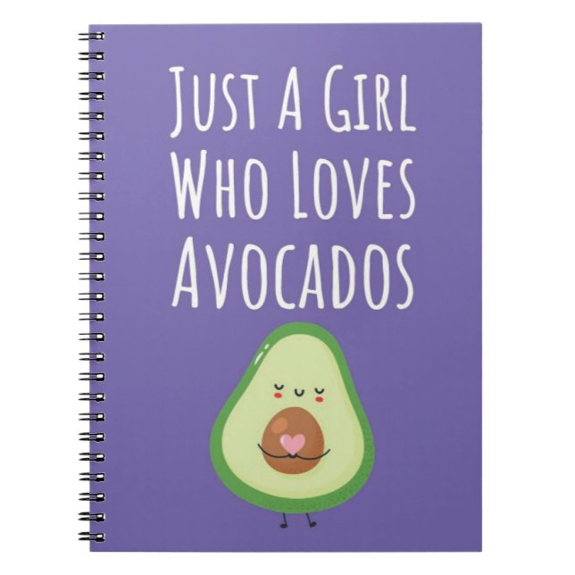 Cuaderno Regalos de aguacate rosa lindo para niñas bebé Fru (Frente)