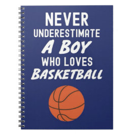 Cuaderno Regalos de Baloncesto Azules Marinos Lindos Para A