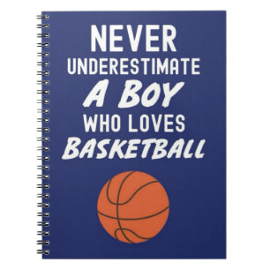 Cuaderno Regalos de Baloncesto Azules Marinos Lindos Para A