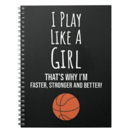 Cuaderno Regalos de Baloncesto Lindos para Niñas Femeninas 