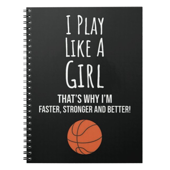 Cuaderno Regalos de Baloncesto Lindos para Niñas Femeninas  (Frente)