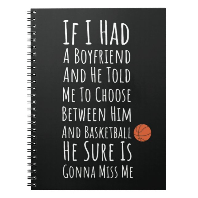Cuaderno Regalos de Baloncesto Para Chicas Adolescentes Jug (Frente)