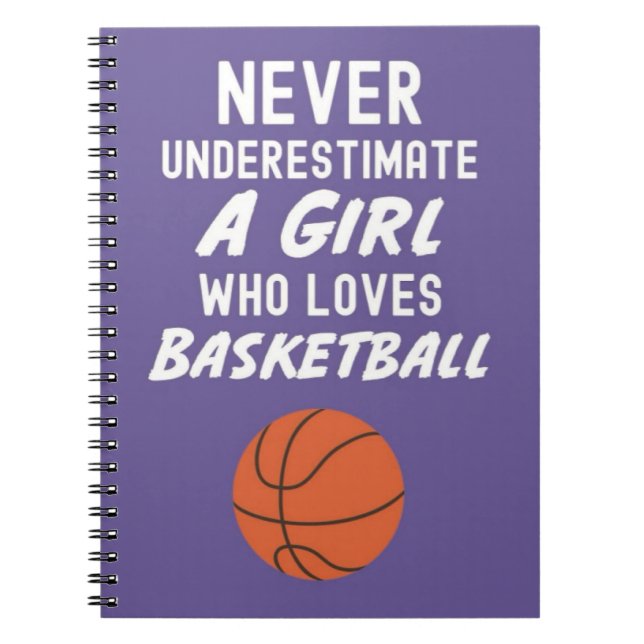 Cuaderno Regalos de Baloncesto Rosa Lindo Para Bebés Niñas  (Frente)