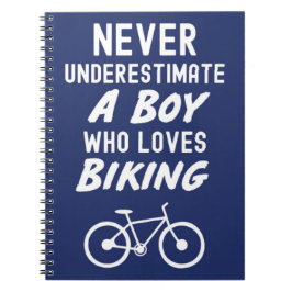 Cuaderno Regalos de Biking Azules Marinos Lindos para Niños