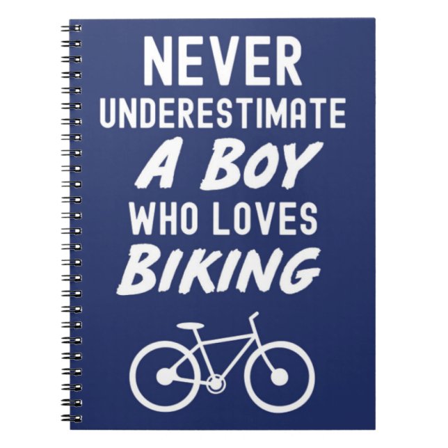 Cuaderno Regalos de Biking Azules Marinos Lindos para Niños (Frente)