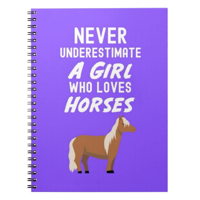 Cuaderno Regalos de Caballo Rosa Lindo Para Bebés Niñas Ama (Frente)