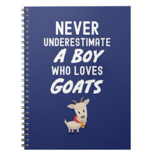 Cuaderno Regalos de cabra azul marino lindos para granjero 