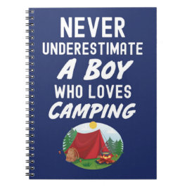 Cuaderno Regalos de campamento azules marinos lindos para b