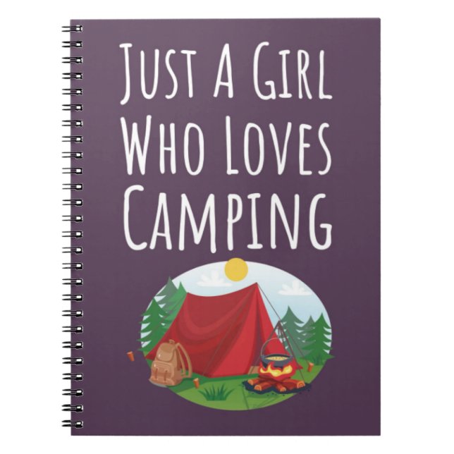Cuaderno Regalos de campamento rosados lindos para niñas pe (Frente)