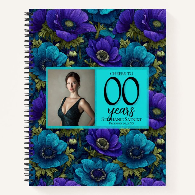 Cuaderno Regalos de cumpleaños Anemones Petal 10 para sobri (Anverso)