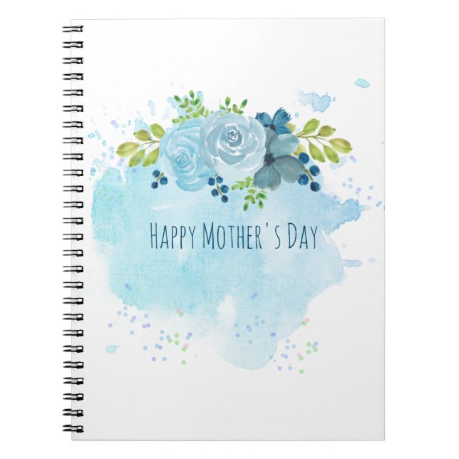Cuaderno Regalos de Día de la Madre Personalizado de flores (Frente)