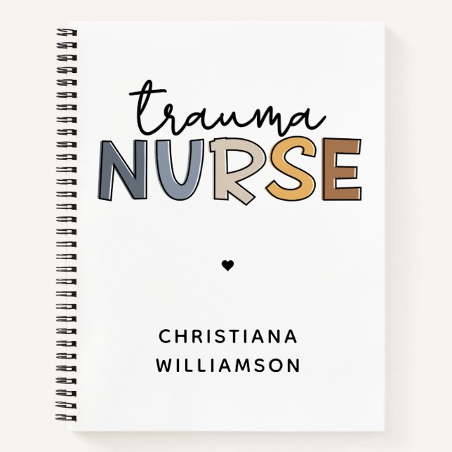 Cuaderno Regalos de Enfermería de Trauma Personalizado Enfe (Anverso)
