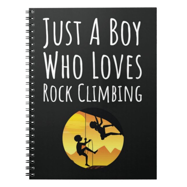 Cuaderno Regalos De Escalada De Roca Para Niños Climber Par (Frente)