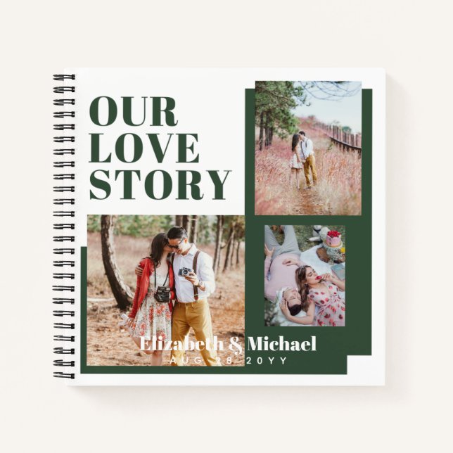 Cuaderno Regalos de FOTOS para NUESTROS Personalizados DE N (Anverso)