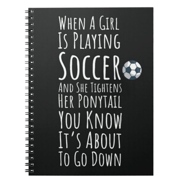 Cuaderno Regalos de fútbol para ella jugadora equipo único  (Frente)