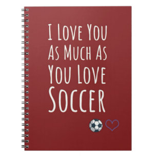Cuaderno Regalos de Fútbol Rojo para Niños Deportistas Niño