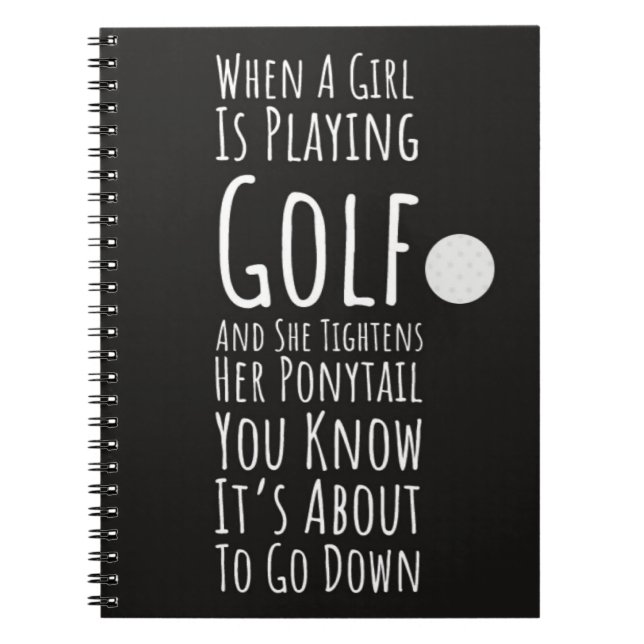 Cuaderno Regalos De Golf Para Las Chicas Jugadoras De Golfi (Frente)