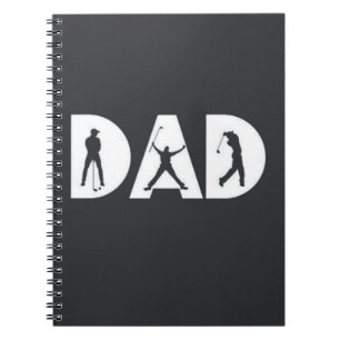 Cuaderno Regalos De Golf Para Papá Golfer Lover Blanco Negr